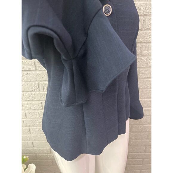 Sweet Suit Ruffle Collar Long Sleeve Top / Blouse Size 8 - Picture 5 of 9